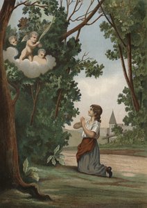 Johanna von Orléans sieht eine Vision im Wald